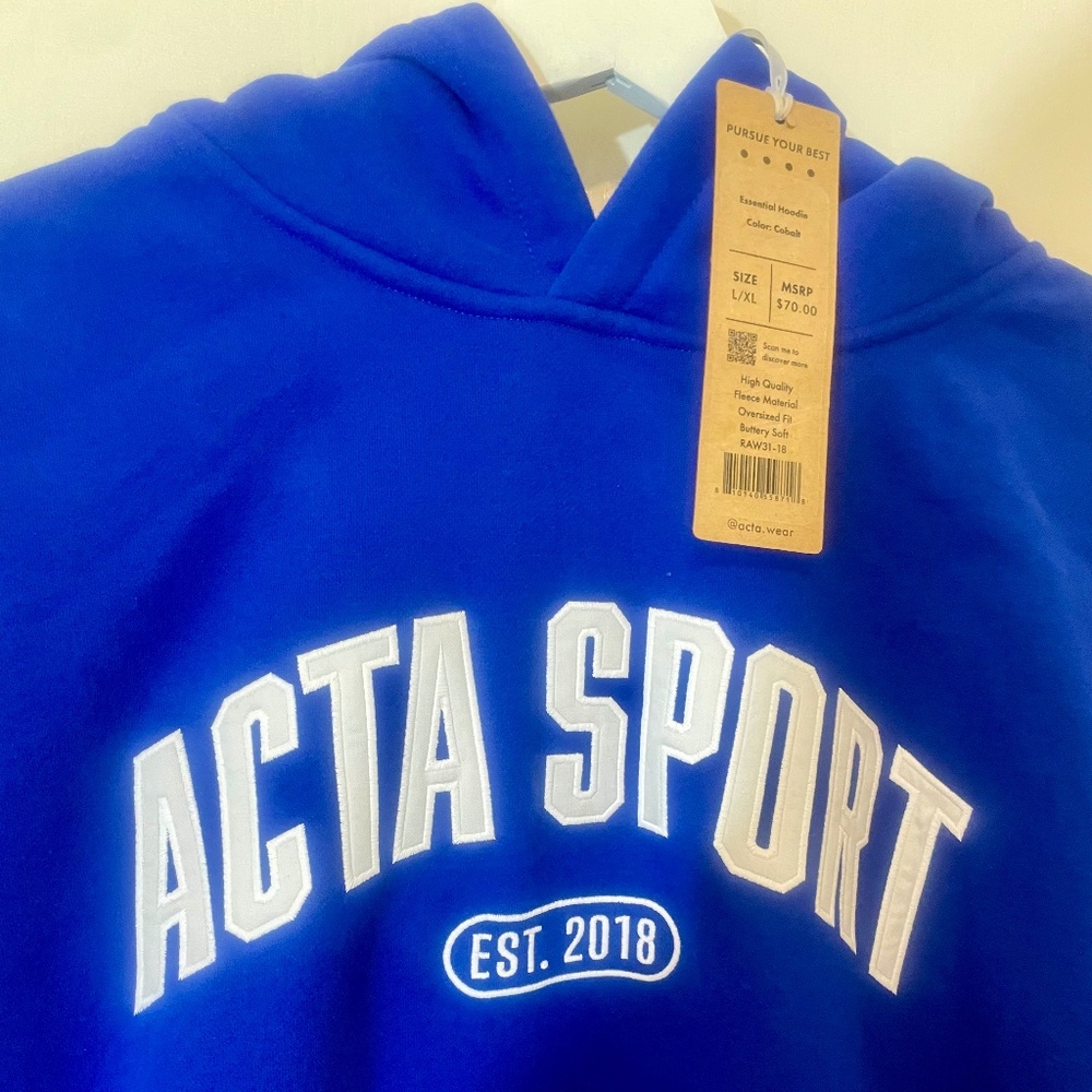 ACTA SPORT Women's Cobalt Blue Hoodie L/XL NEW